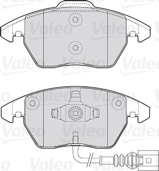 Valeo 301635 - Тормозные колодки, дисковые, комплект unicars.by