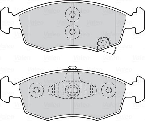 Valeo 301045 - Тормозные колодки, дисковые, комплект unicars.by