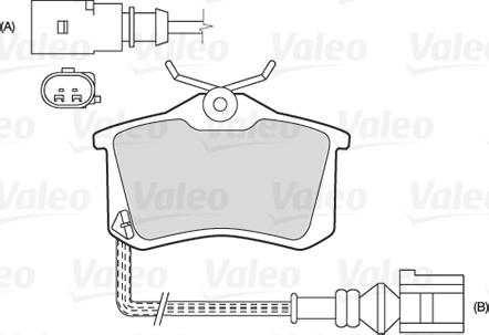 Valeo 301180 - Тормозные колодки, дисковые, комплект unicars.by