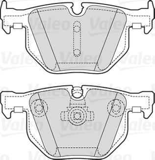 Valeo 301754 - Тормозные колодки, дисковые, комплект unicars.by