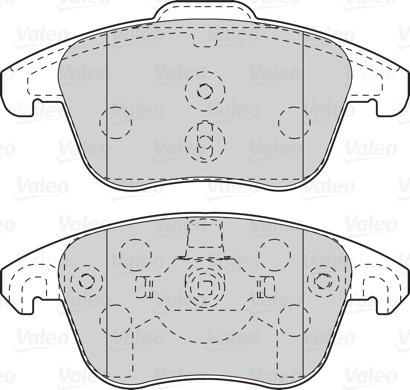 Valeo 302099 - Тормозные колодки, дисковые, комплект unicars.by