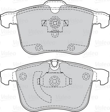 Valeo 302064 - Тормозные колодки, дисковые, комплект unicars.by