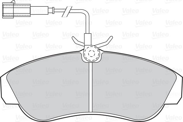 Valeo 302061 - Тормозные колодки, дисковые, комплект unicars.by