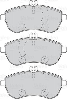 Valeo 670963 - Тормозные колодки, дисковые, комплект unicars.by