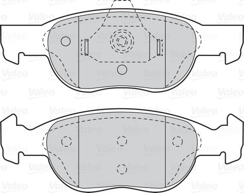 Valeo 302038 - Тормозные колодки, дисковые, комплект unicars.by