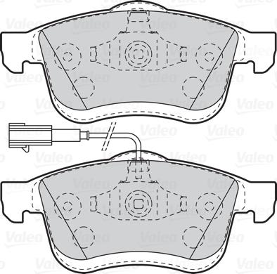 Valeo 670014 - Тормозные колодки, дисковые, комплект unicars.by