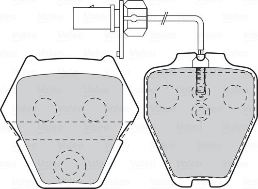 Valeo 302333 - Тормозные колодки, дисковые, комплект unicars.by