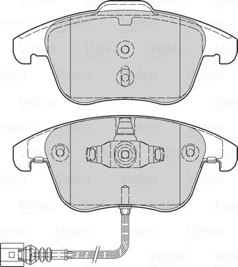 Valeo 302261 - Тормозные колодки, дисковые, комплект unicars.by