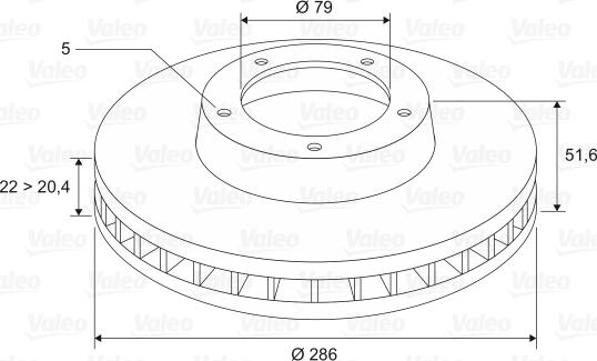 Valeo 297975 - Тормозной диск unicars.by