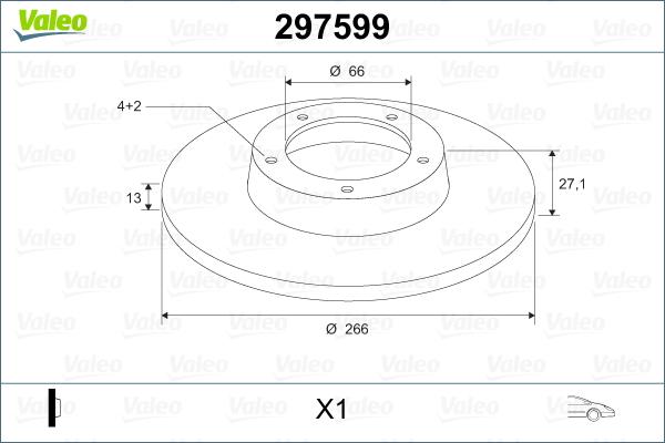 Valeo 297599 - Тормозной диск unicars.by