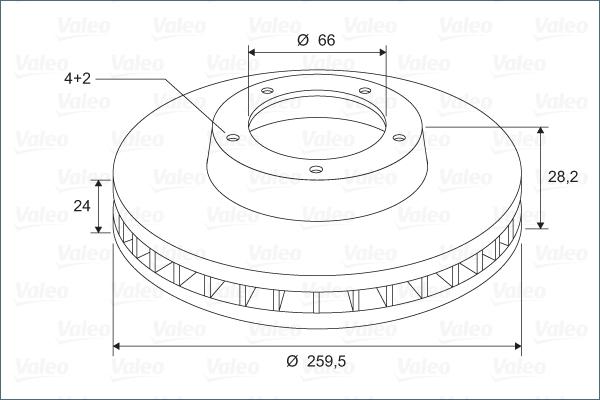 Valeo 297532 - Тормозной диск unicars.by