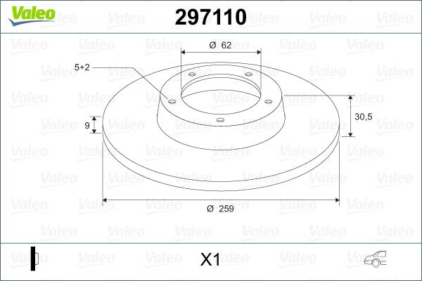 Valeo 297110 - Тормозной диск unicars.by