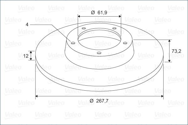 Valeo 297117 - Тормозной диск unicars.by