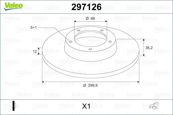 Valeo 297126 - Тормозной диск unicars.by