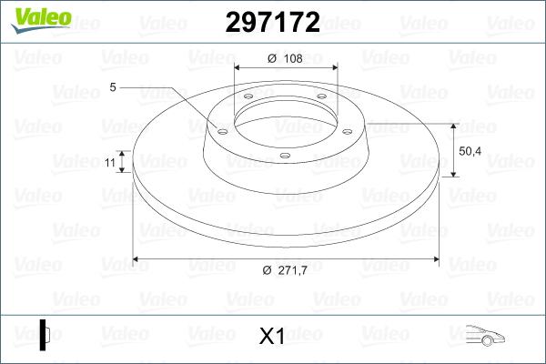 Valeo 297172 - Тормозной диск unicars.by