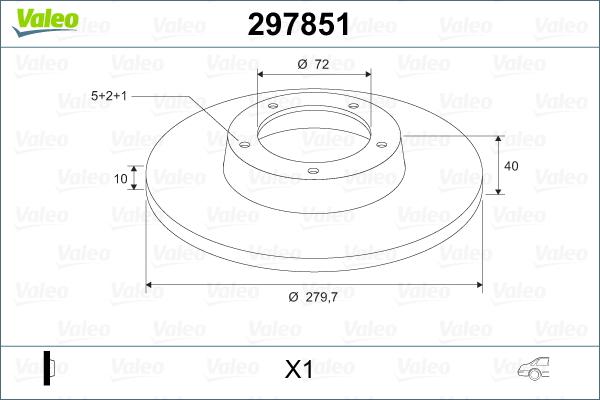 Valeo 297851 - Тормозной диск unicars.by