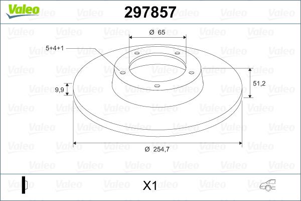 Valeo 297857 - Тормозной диск unicars.by