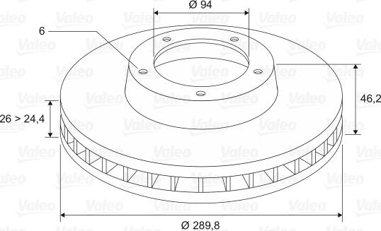 Valeo 297813 - Тормозной диск unicars.by