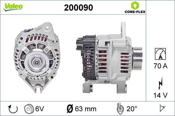 Valeo 200090 - Генератор unicars.by