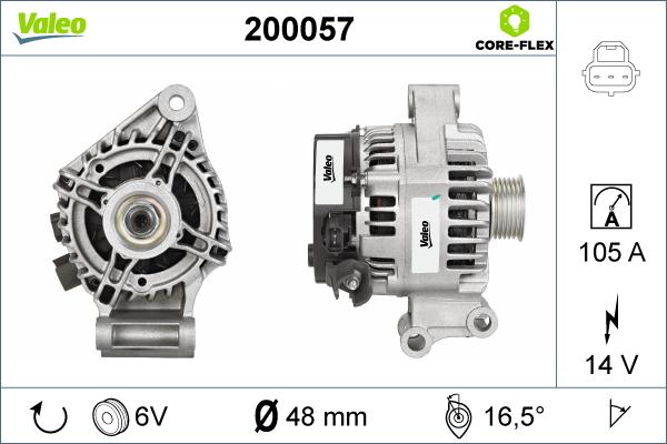 Valeo 200057 - Генератор unicars.by