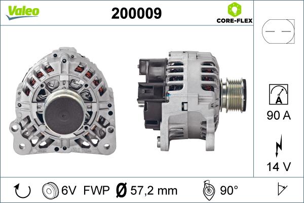 Valeo 200009 - Генератор unicars.by