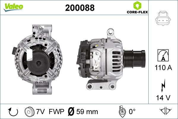 Valeo 200088 - Генератор unicars.by