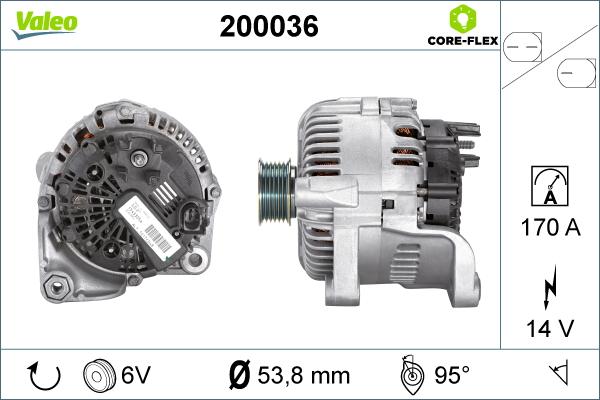 Valeo 200036 - Генератор unicars.by