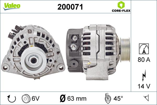 Valeo 200071 - Генератор unicars.by