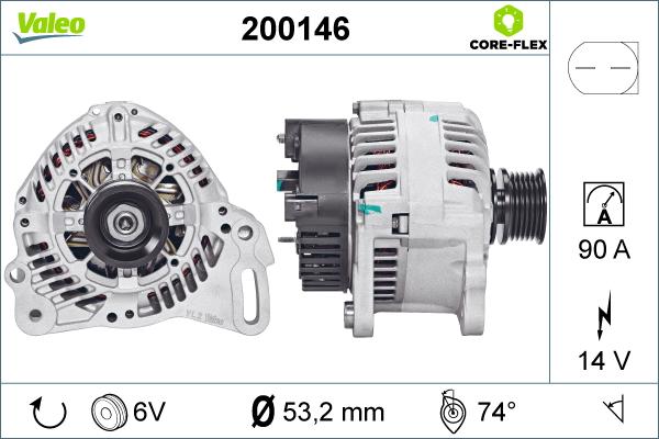 Valeo 200146 - Генератор unicars.by