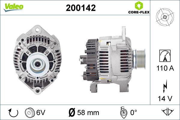 Valeo 200142 - Генератор unicars.by