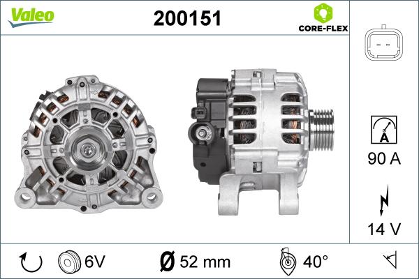 Valeo 200151 - Генератор unicars.by