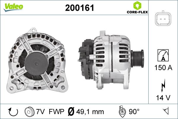 Valeo 200161 - Генератор unicars.by