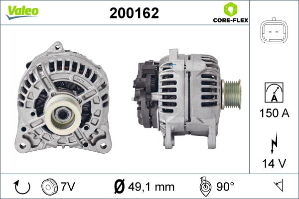 Valeo 200162 - Генератор unicars.by