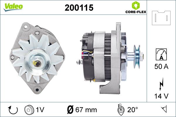 Valeo 200115 - Генератор unicars.by