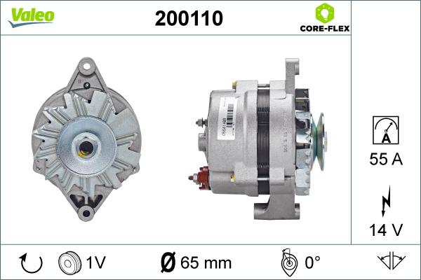 Valeo 200110 - Генератор unicars.by