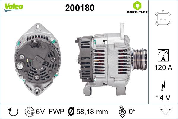 Valeo 200180 - Генератор unicars.by