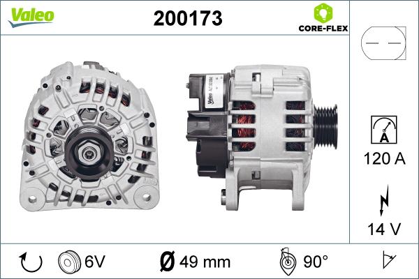 Valeo 200173 - Генератор unicars.by