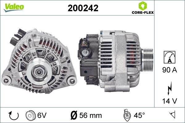 Valeo 200242 - Генератор unicars.by