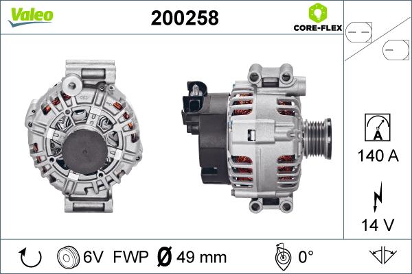 Valeo 200258 - Генератор unicars.by