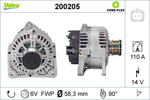 Valeo 200205 - Генератор unicars.by