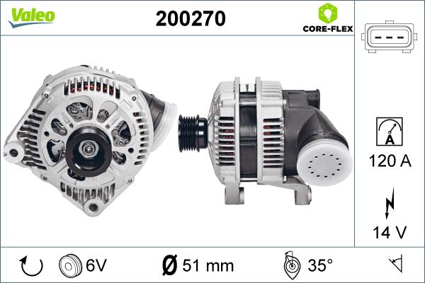 Valeo 200270 - Генератор unicars.by