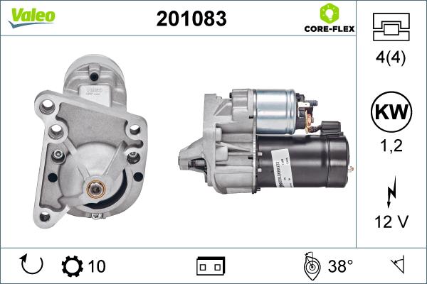 Valeo 201083 - Стартер unicars.by