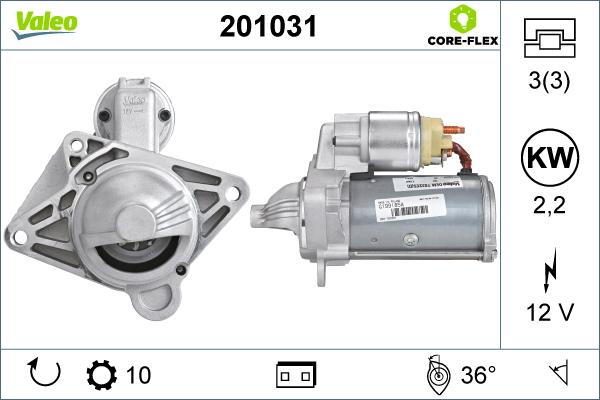 Valeo 201031 - Стартер unicars.by