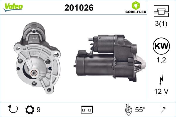 Valeo 201026 - Стартер unicars.by