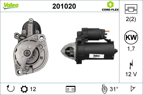 Valeo 201020 - Стартер unicars.by