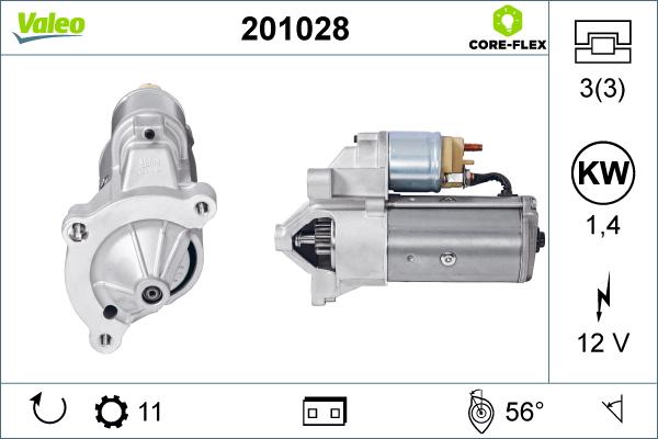 Valeo 201028 - Стартер unicars.by