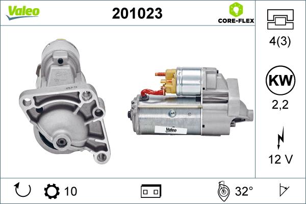 Valeo 201023 - Стартер unicars.by