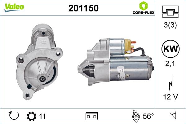 Valeo 201150 - Стартер unicars.by