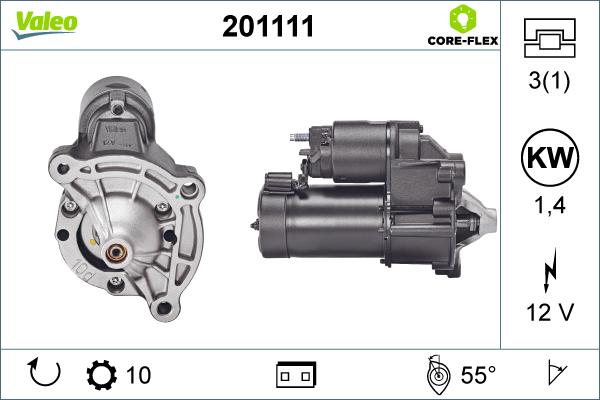 Valeo 201111 - Стартер unicars.by