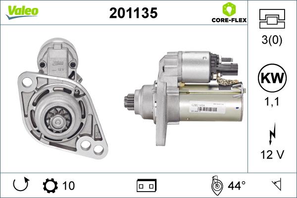 Valeo 201135 - Стартер unicars.by